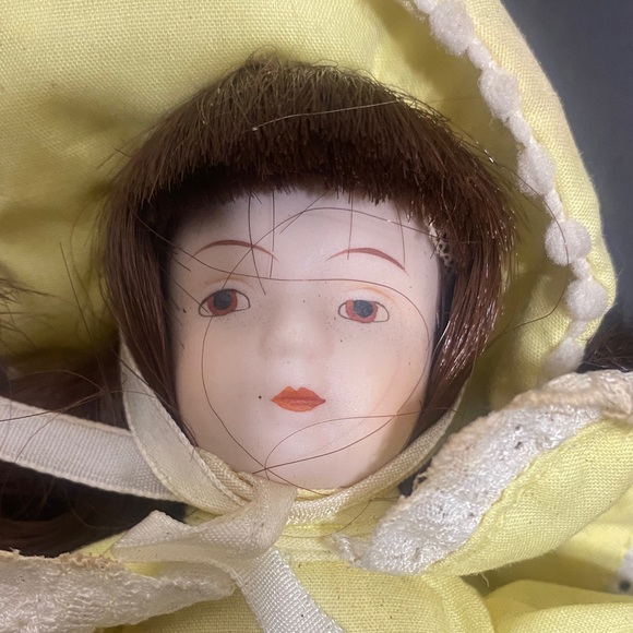Russ Yellow Doll with Lace Bonnet - Picture 3 of 5